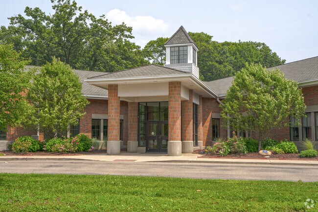 Montessori Center Of Our Lady's building has a traditional design in Livonia.