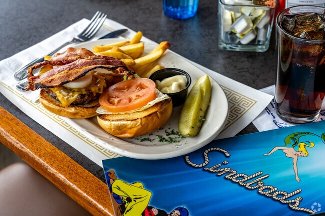 Sindbad's is known for its surf & turf, and famous burgers.