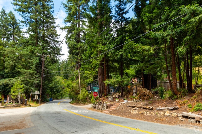 California's mountain scenery is all around in Lompico.