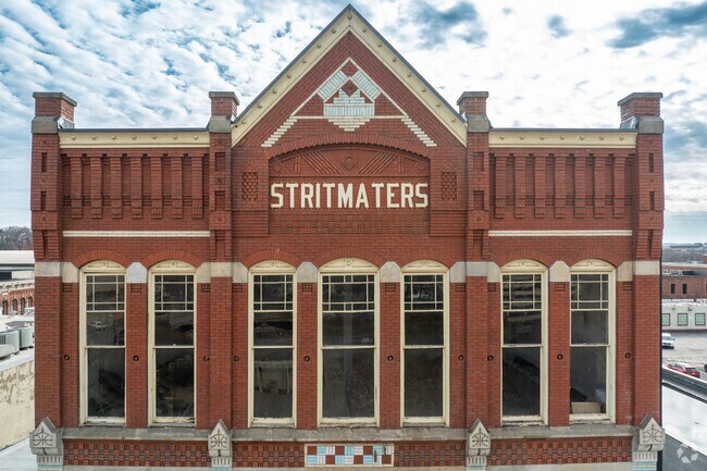 There are many classic buildings in downtown New Castle like the Stritmaters Building.