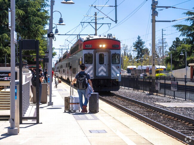 The Caltrain is the easiest option to get to San Francisco in the University South area.