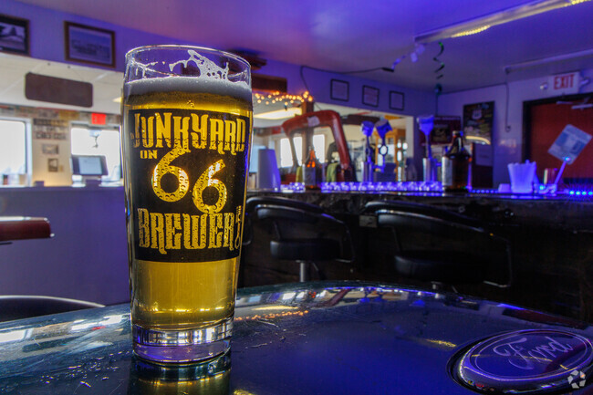 Junkyard on 66 Brewery is a popular spot for locals to enjoy a cold drink.