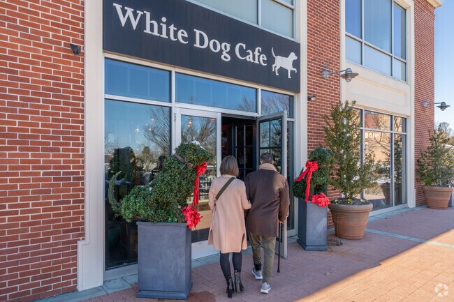 The White Dog Cafe in St. Davids is a charming place to enjoy a delicious meal.