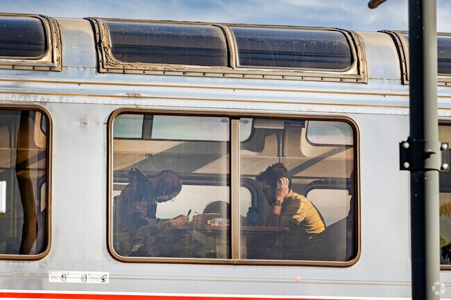 Santiam, OR is next to the Amtrak station which provides transport across the West Coast.