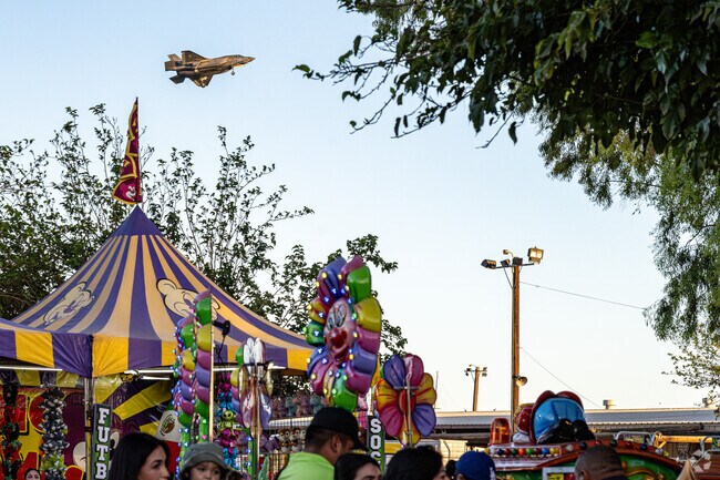 It is common to see fighter jets flying over San Luis from the nearby Marine Base in Yuma.