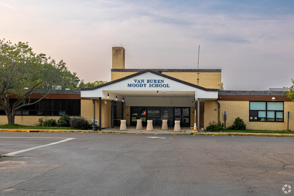 This is the front of Moody School.