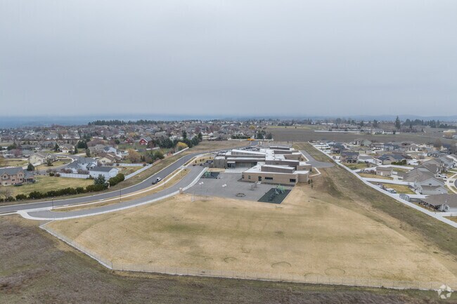 Skyline Elementary features a large outdoor area for kids to play in.