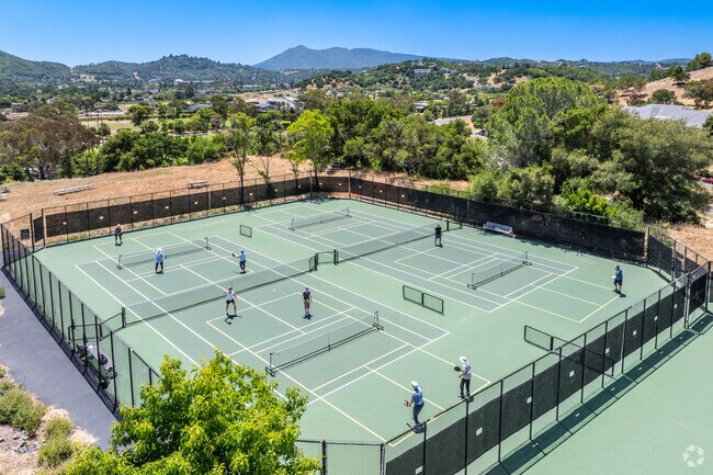 Tennis courts converted to Pickleball courts are filled with players regularly at McInnis Park.