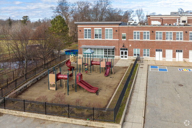 The playground area at the Malcolm White Elementary School in Woburn, MA.