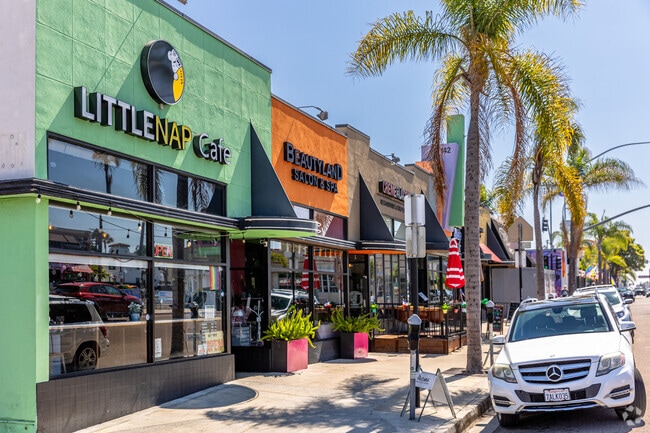 Colorful cafes are a common sight all throughout Hillcrest.