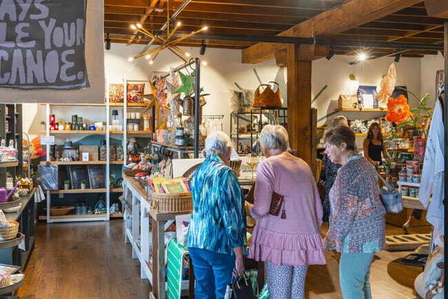 Shop at locally owned shops in the Liberty St Mercantile, minutes from Old Town.