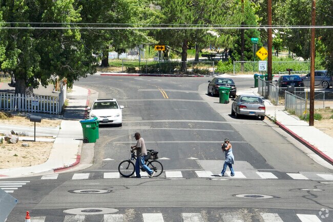 Oddie Boulevard has plenty of commuters who prefer traveling on foot and bike.