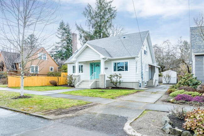 Classic Craftsman-style homes are common in the charming Roseway neighborhood.