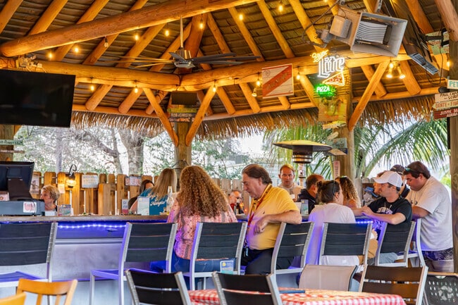 The bar at Mangia Clam Bar is a neighborhood favorite among Port Salerno locals.