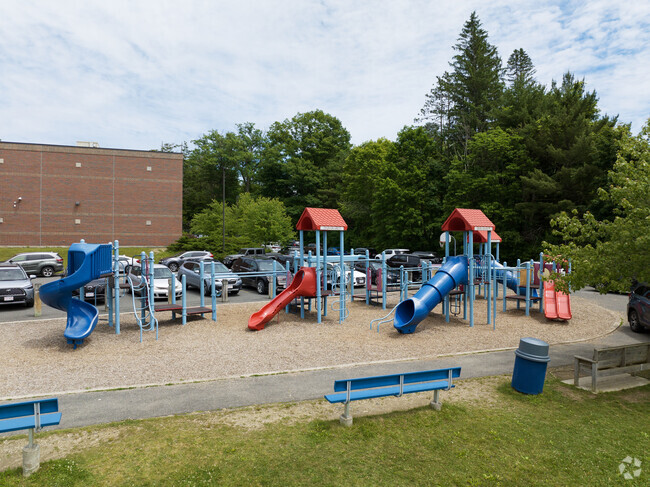 A great playground set for kids to be active and play in Lenox, MA.