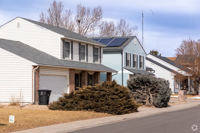 Two story homes with large yards and attached garages are standard fare in Montbello.