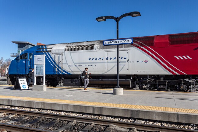 The UTA Provo FrontRunner Station is close to the Cherry Hill neighborhood.