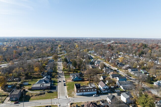 The Riverside area of Indianapolis is close to the city without being directly in it.