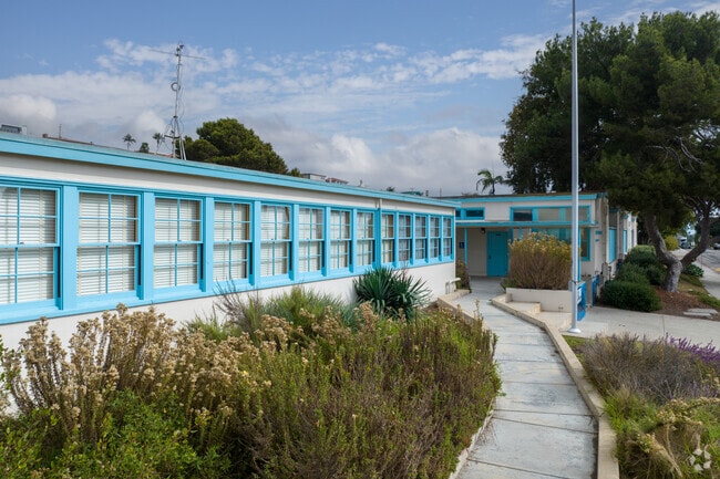 The path to the entrance at White Point Elementary School,