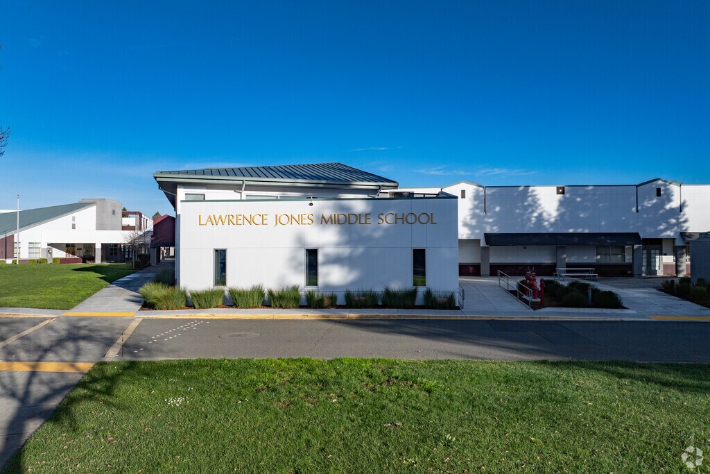 Lawrence E. Jones Middle School challenges and encourages children to learn.