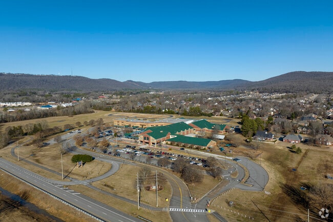 Full campus of Hampton Cove Elementary School in Owens Cross Roads Alabama.