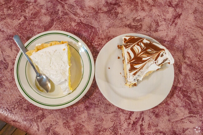 Abear's Cafe in Southside is known for feautring souther comfort food and has a variety of delicious flavored pies.