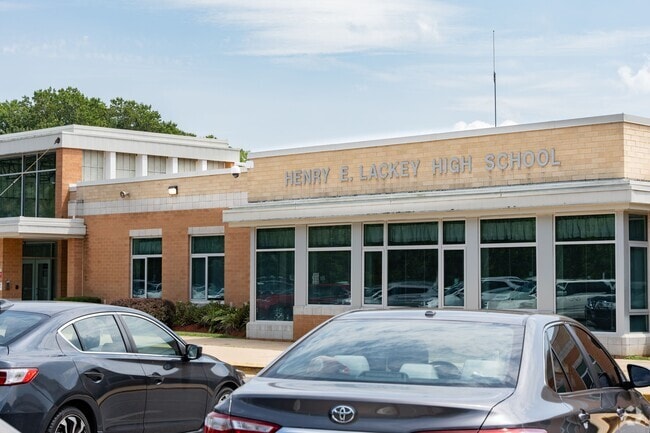 A wide shot for Henry E. Lackey High School.