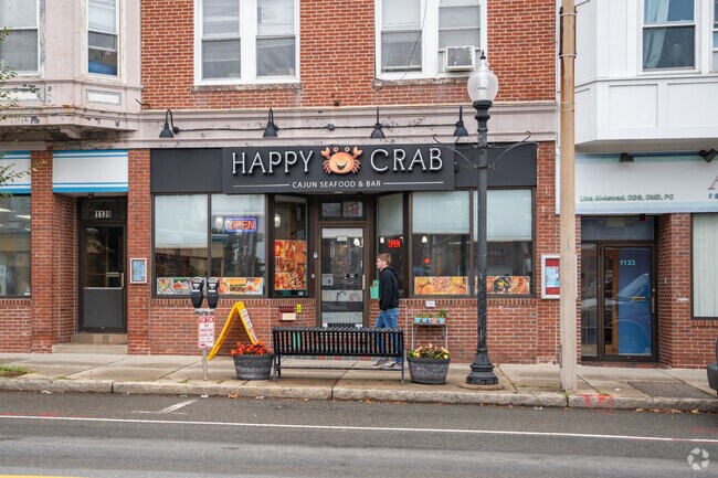 Enjoy Cajun food at Happy Crab in Teele Square, Somerville.