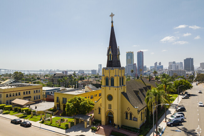 Our Lady's School features beautiful architecture amongst the Sherman Heights neighborhood.