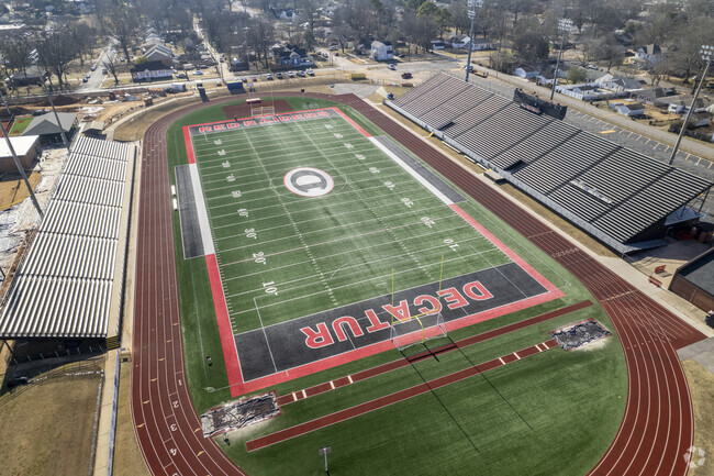 Decatur Middle and High Schools share a football stadium.