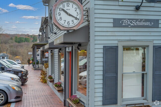 Residents enjoy the walkable downtown in New Preston.
