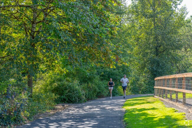 Westlake residents enjoy jogging on the paved trails at West Waluga Park.