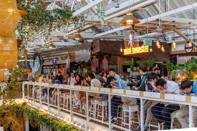 Anaheim Packing House offers diverse dining options in a restored citrus warehouse.