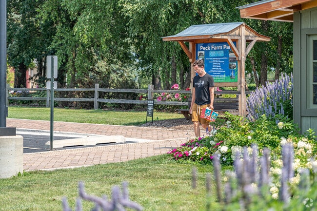 Enjoy a brisk morning walk at Peck Farm Park.