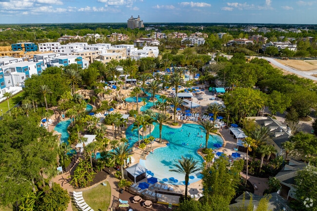 Dive into five-acres of fun-filled attractions at Reunion Resort’s very own on-site Water Park