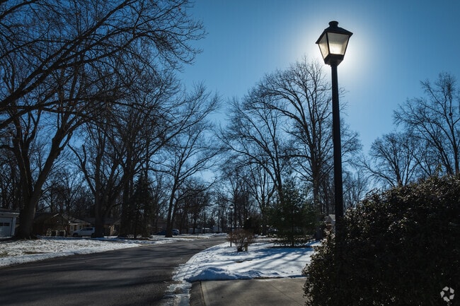 Iconic lampposts line the residential streets of Glenwood Park.