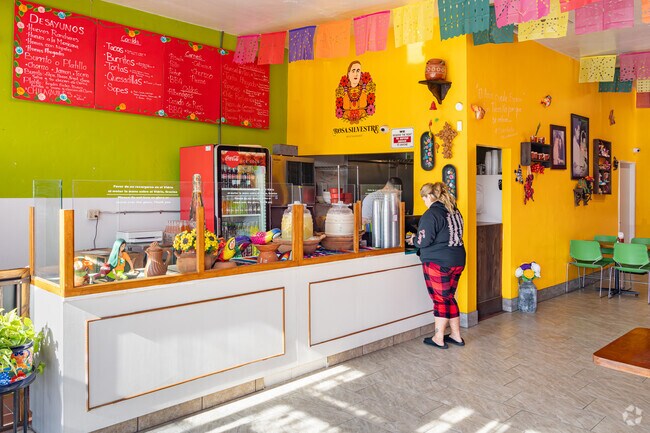 Bright colors add a festive atmosphere to Rosa Silvestre Restaurant in McFarland.