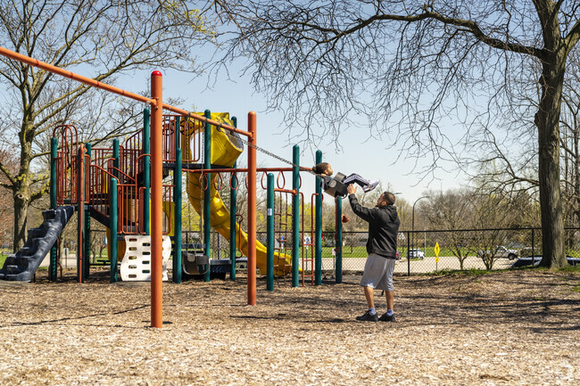 Swings, slides, and climbing structures keep Kimberly Hills kids active.