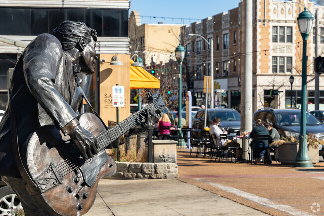 Rock on in St. Louis' West End with Chuck Berry's tribute statue.