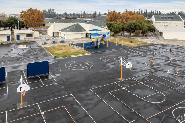 The playground at Edith B. Storey Elementary School in Fresno.