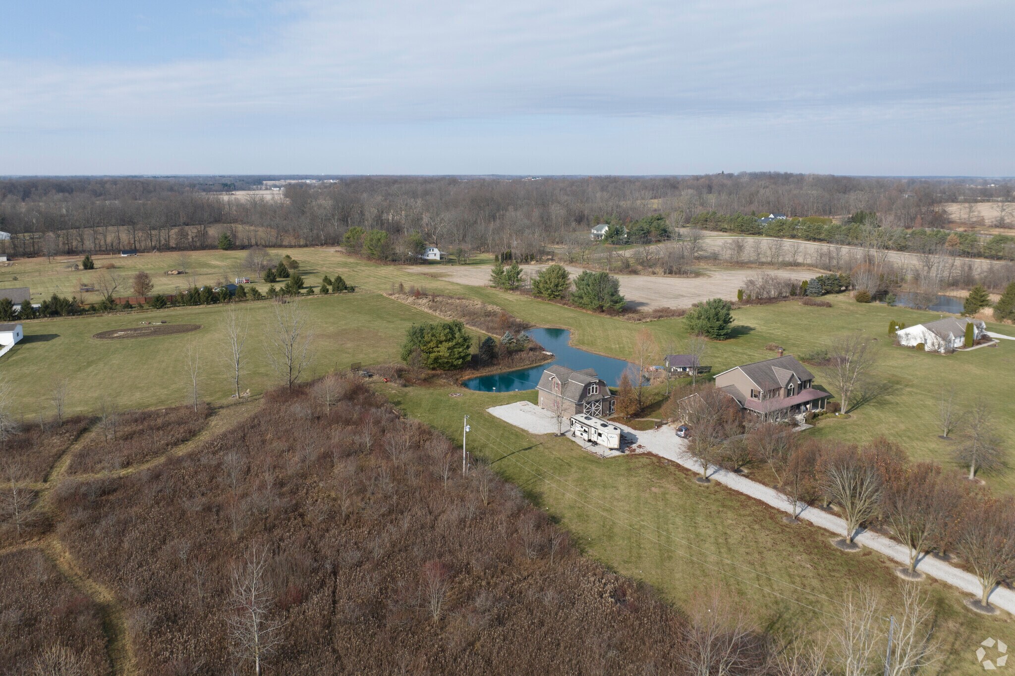 Farmland and occasional new-builds comprise the majority of residential housing stock in Trenton