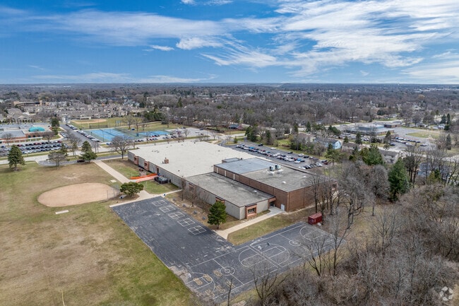 An aerial view of Whitnall Middle School.