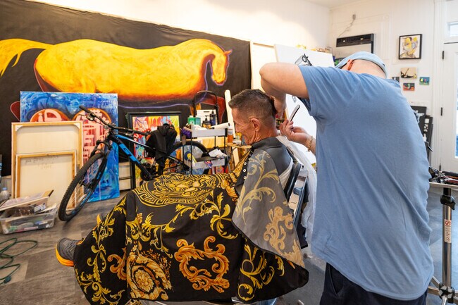 Haircuts available at Steel and Velvet Barbershop in Bellport Village.