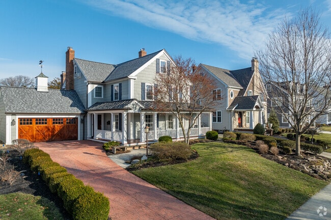 A variety of single-family homes line the streets of Rocky River.