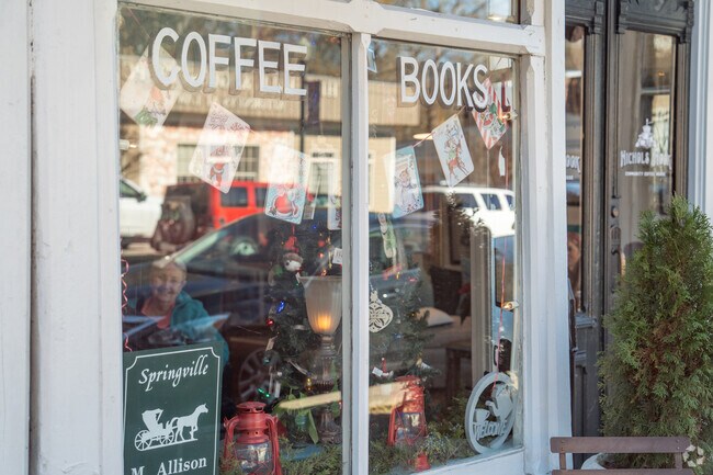 Relax with coffee and a good book at Nichol's Nook in Springville.