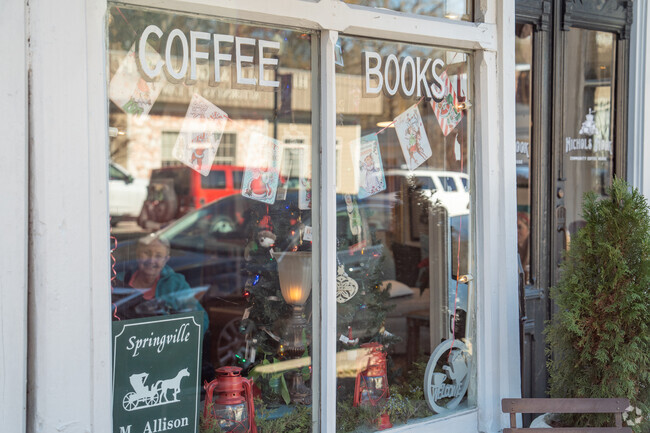 Relax with coffee and a good book at Nichol's Nook in Springville.