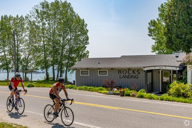 Rocks Landing is a popular reservation-only lakeside restaurant in Crystal Downs Country Club.