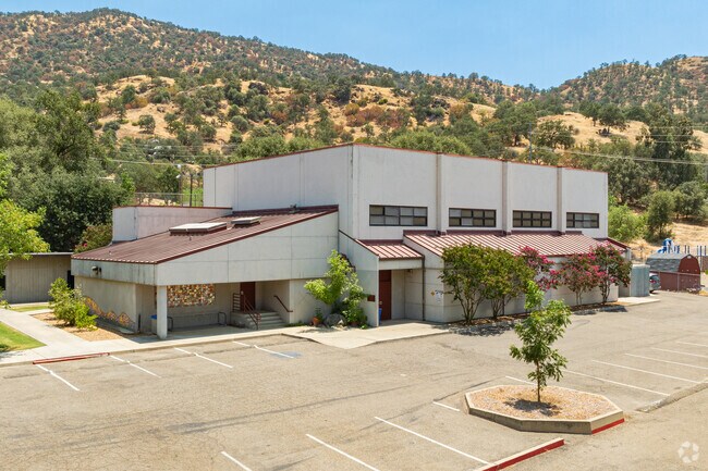 Students at Three Rivers Elementary School use the multi-purpose building for inside sports.