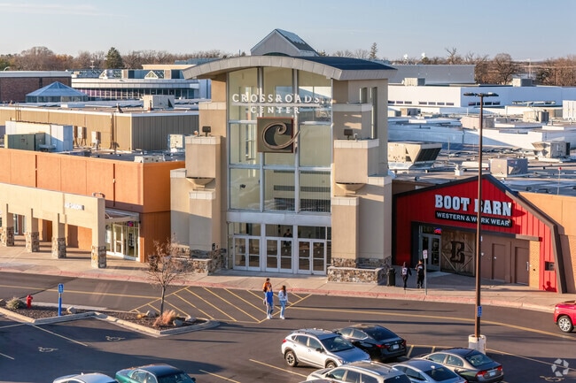 Indoor shopping is always a charm at the Crossroads Center near Seberger-Roosevelt.