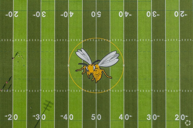 Howard Blake High School has a manicured football field.